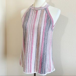 Anthropologie W5 Striped Sleeves Top